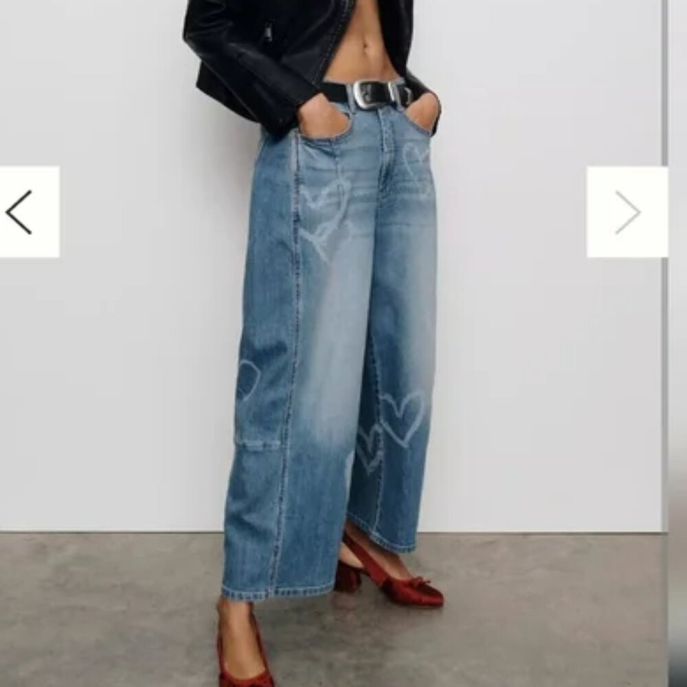 Anthropologie Kenna Mid-Rise Heritage Barrel Jeans Pilcro: Icon Heart Edit 25